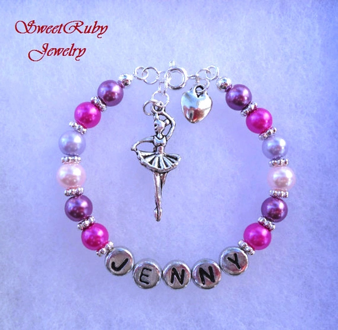 Personalized Dance Girl Charm Bracelet Dance Shoes Etsy