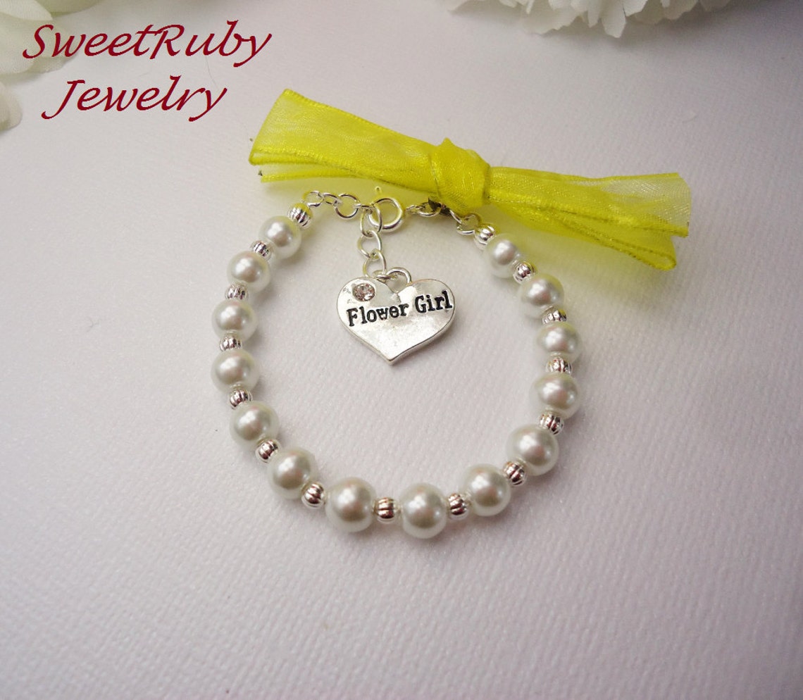 Flower Girl Bracelet Also for Bride & Bridesmaid wedding Etsy