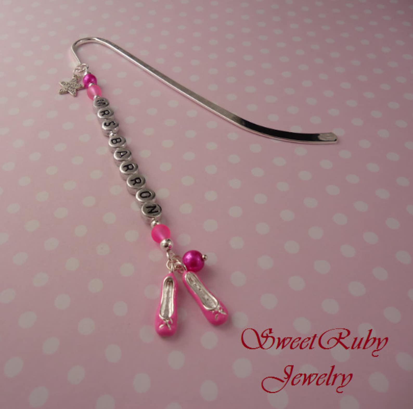 personalized pink ballet shoes bookmark 5 personalized pink ballet shoes bookmark 5