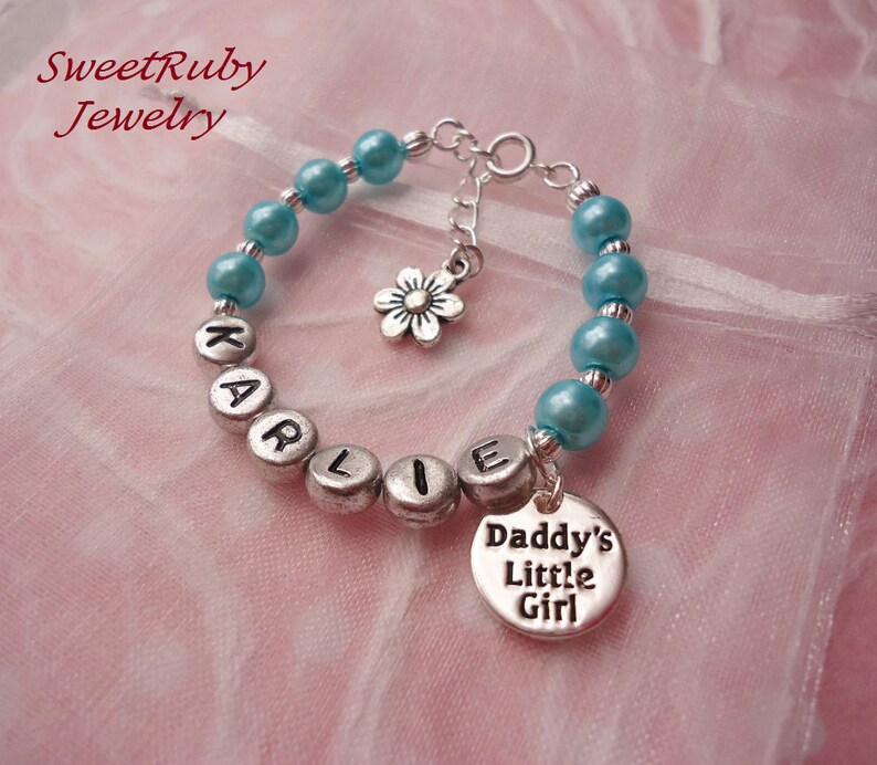 Personalized 'daddy's Little Girl' Bracelet Etsy