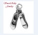 Platinum Plated Tap Shoes Charm/Pendant - 13 mm In Length (Shoe Part) - Dance Shoes, Tap Dance, Tap Dance Shoes, Dance Accessories 