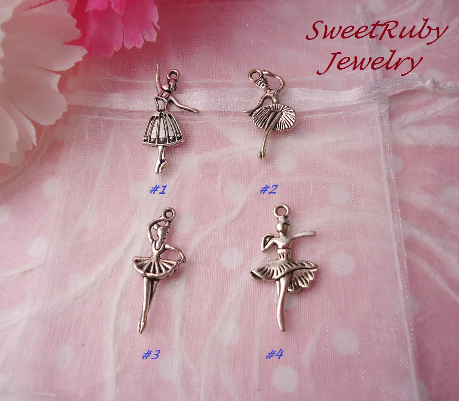 Dance Earrings Ballerina Earrings W/ Silver Filled Earring Etsy