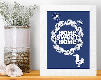 HOME SWEET HOME bird digital download Print Wall art