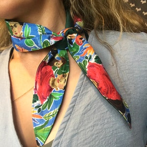 Frida Kahlo Retro Hairband / Neck scarf Various Prints to Choose Cotton and Silk image 5