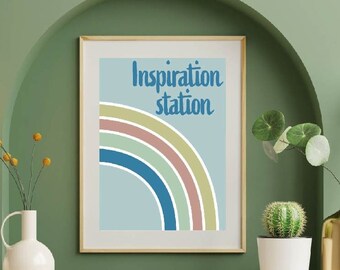 PRINTABLE 'Inspirations Station ' inspiring quotes for your home Digital Art for your Home INSTANT DOWNLOAD