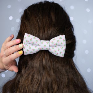 Floral Stuffed Hair Bow Clip