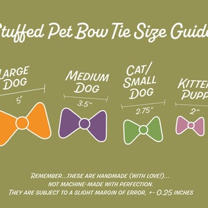 Linen Bow Tie for Pets, Cats, Dogs Slides onto Existing Collar image 6