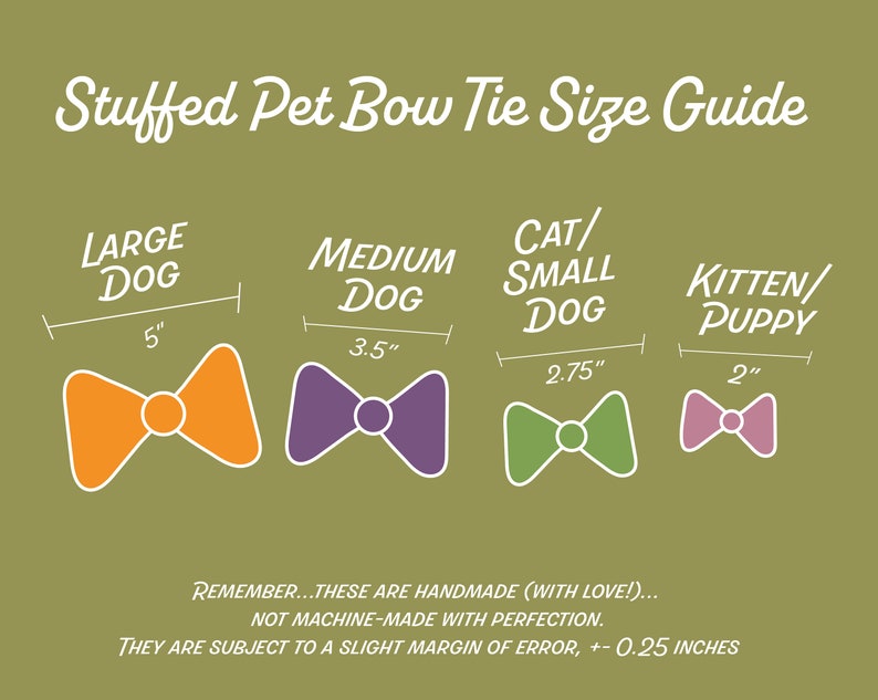Linen Bow Tie for Pets, Cats, Dogs Slides onto Existing Collar image 6