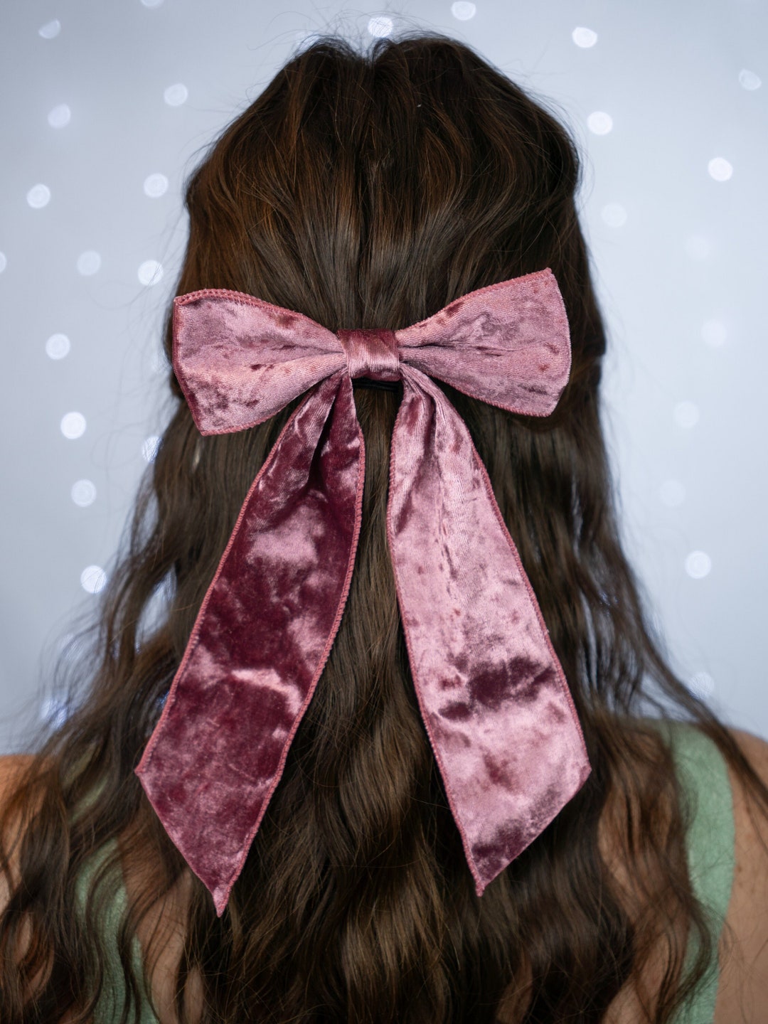 Victorian Velvet Single Layer Ribbon Bow With Tails - Etsy