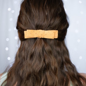 Skinny Velvet Corduroy Ribbon Bow Clip