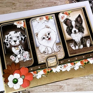 Quelqu'un de très spécial - Carte de voeux faite main avec des images de chiots mignons. Carte de propriétaire de chien. Carte d'anniversaire pour chiots, carte pour chien