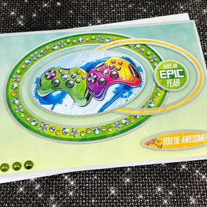 Vous êtes génial ! - Carte de voeux faite main sur le thème du jeu - Excellente carte d'anniversaire pour enfant ou adolescent, anniversaire de joueur