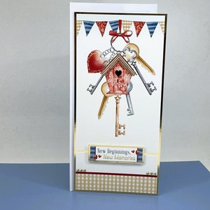 Un nouveau départ - Carte de voeux faite main, carte pour nouvelle maison, bonne nouvelle maison, carte de déménagement, carte de bienvenue dans la maison. CODE : NH04