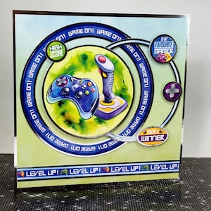 Mon joueur préféré - Carte de voeux faite main sur le thème du jeu - Excellente carte d'anniversaire pour enfant ou adolescent, anniversaire de joueur