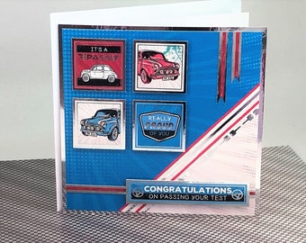 Driving Test Congratulations Card | Passed Driving Test Card | New Driver Card | Well Done Card | Handmade 6x6 Card