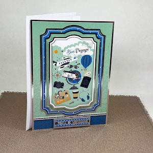 Bon Voyage - You'll Be Missed - handmade greetings card for Bon Voyage, Travel, Good Luck, New Home. Code: NH05