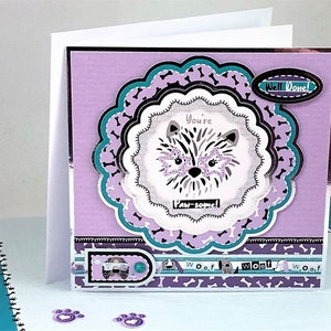 Carte de félicitations - carte de voeux faite main, carte bravo avec des images de chiens, carte d'examens, bravo ! Vous n'avez rien à craindre ! Code : WD11
