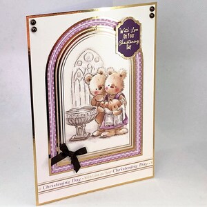 Christening Card - handmade greetings card for baby&#39;s christening, baptism, Code: NB06