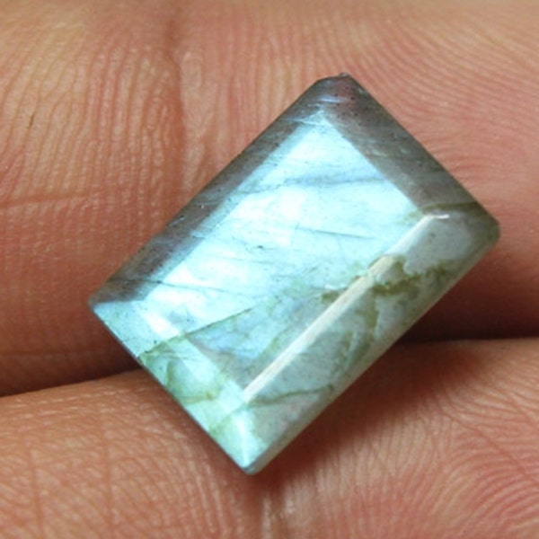10% off Faceted Emerald Cut LABRADORITE Gemstone  10x14.5x5mm Rectangular Shape Gemstone at very Lowest Price