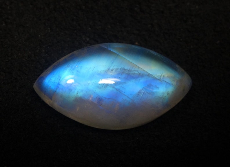 The Most beautiful Natural RAINBOW MOONSTONE Gemstone 25x13x7mm Marquise Shape Smooth Loose Cabochon at wholesale Price Cb#1770