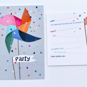 PARTY invitations, pre-printed text on the back image 2