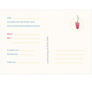 Invitations for children's birthday parties Horse, postcards with text template on the back image 4