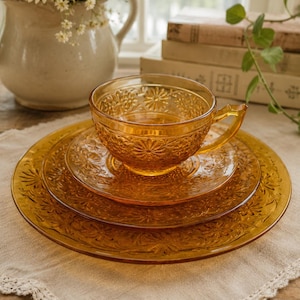 Amber Depression Glass - Etsy