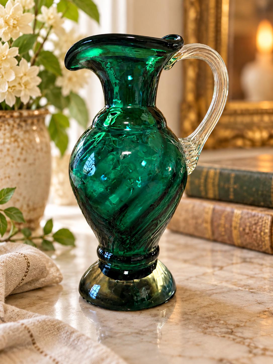 Mid Century 8 Green Vase - Etsy