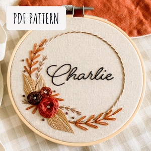 Personalised Name Embroidery Pattern, Perfect for Name Announcements or ...
