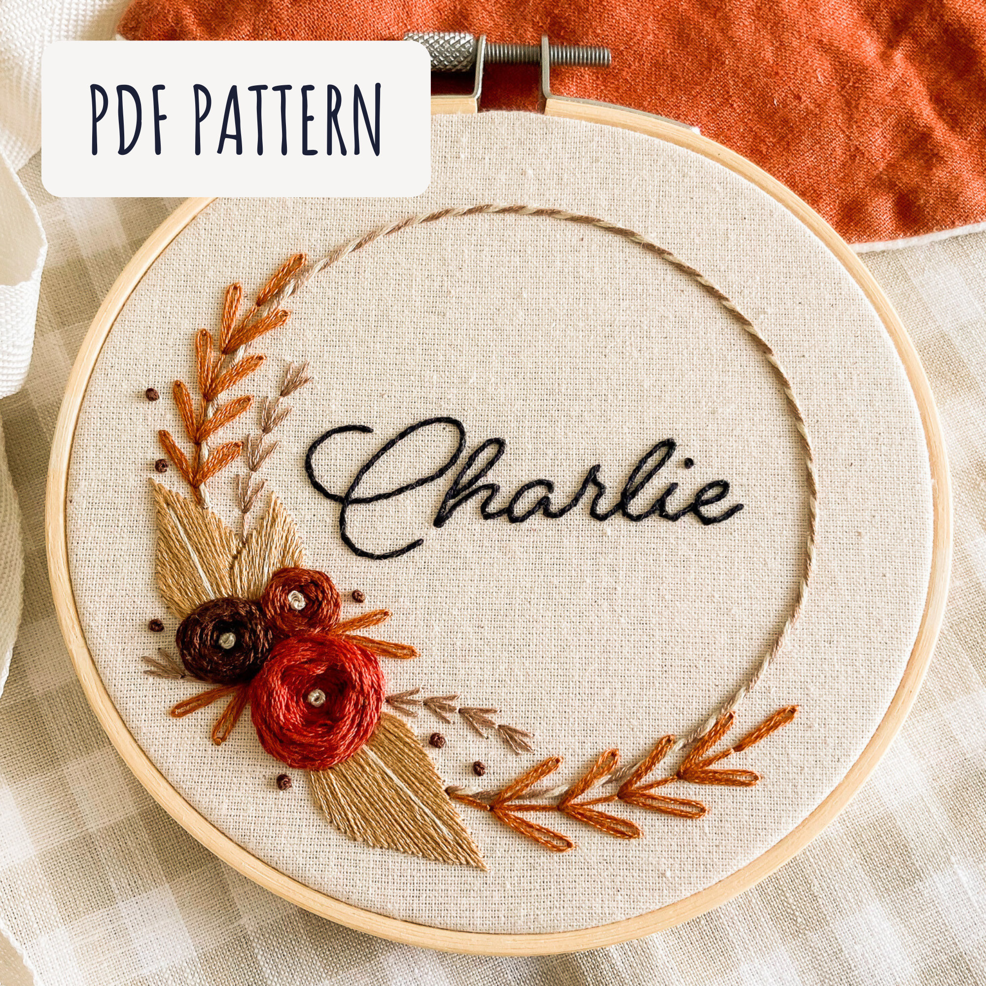 Buy Personalised Name Embroidery Pattern Perfect for Name