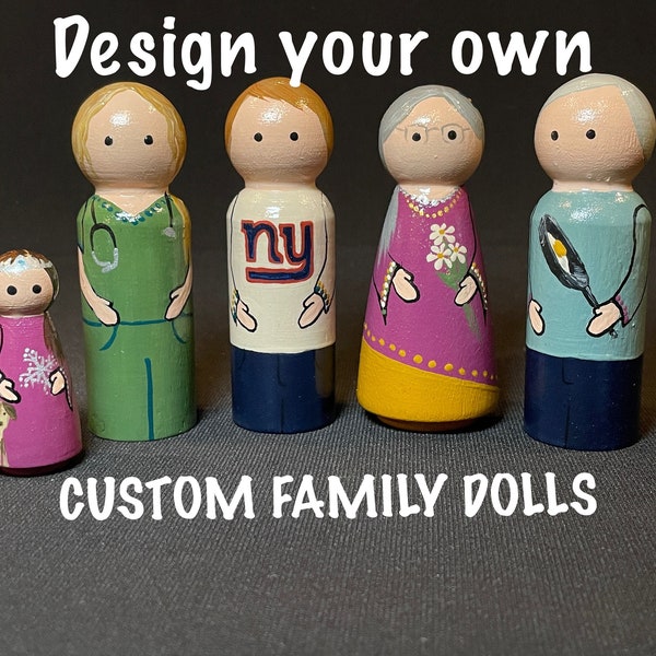 DESIGN YOUR OWN Family Wooden Doll Family