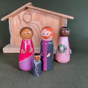 4 Stück Multirassische Weihnachtskrippe (PPG)