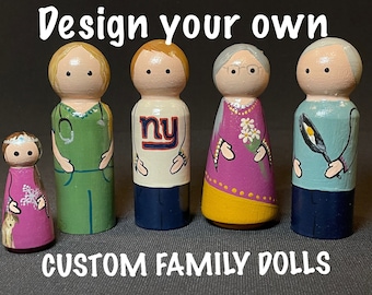 DESIGN YOUR OWN Family Wooden Doll Family