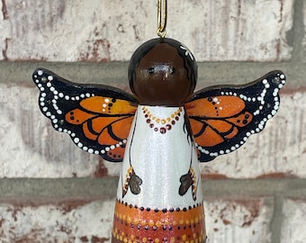 Painted Lady Butterfly Angel Ornament (ASL)