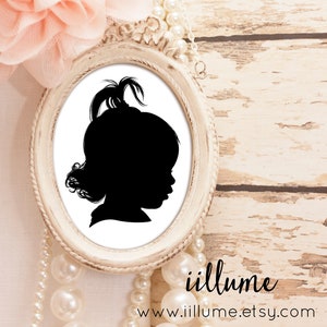 DIGITAL FILES Traditional Profile Silhouette, Custom Silhouette from your photo, Children&#39;s room decor, Silhouette Art, Silhouette Portrait