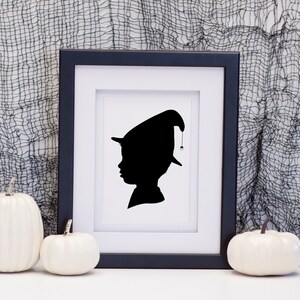 Portraits de famille Spooky Halloween, Halloween Silhouettes de profil, Silhouette personnalisé imprimés, 5 x 7, sorcière, Frankenstein et Silhouettes de mariée