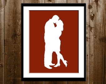 Custom Couple Silhouette, Bride and Groom Silhouette, Wedding Silhouette Portrait from your Photo, Wedding Gift, Custom Silhouette