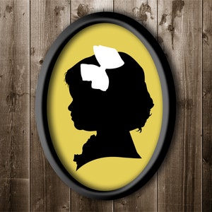 Traditional Profile Silhouette, Custom Silhouette from your photo, Children&#39;s room decor, Silhouette Art, Silhouette Portrait