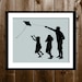 Custom Father Daughter Silhouette Portrait With Props, Father's Day ...