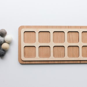 Ten Frame With Counters | Wooden Ten Board / Montessori / Learn to ...