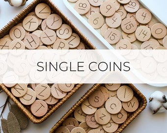 Single Coins (for replacing lost coins, adding vowels & consonants, or customizing your set)