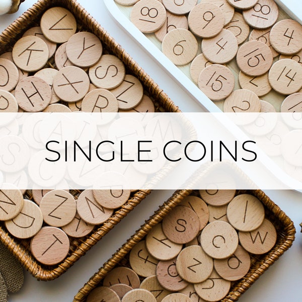 Single Coins (for replacing lost coins, adding vowels & consonants, or customizing your set)