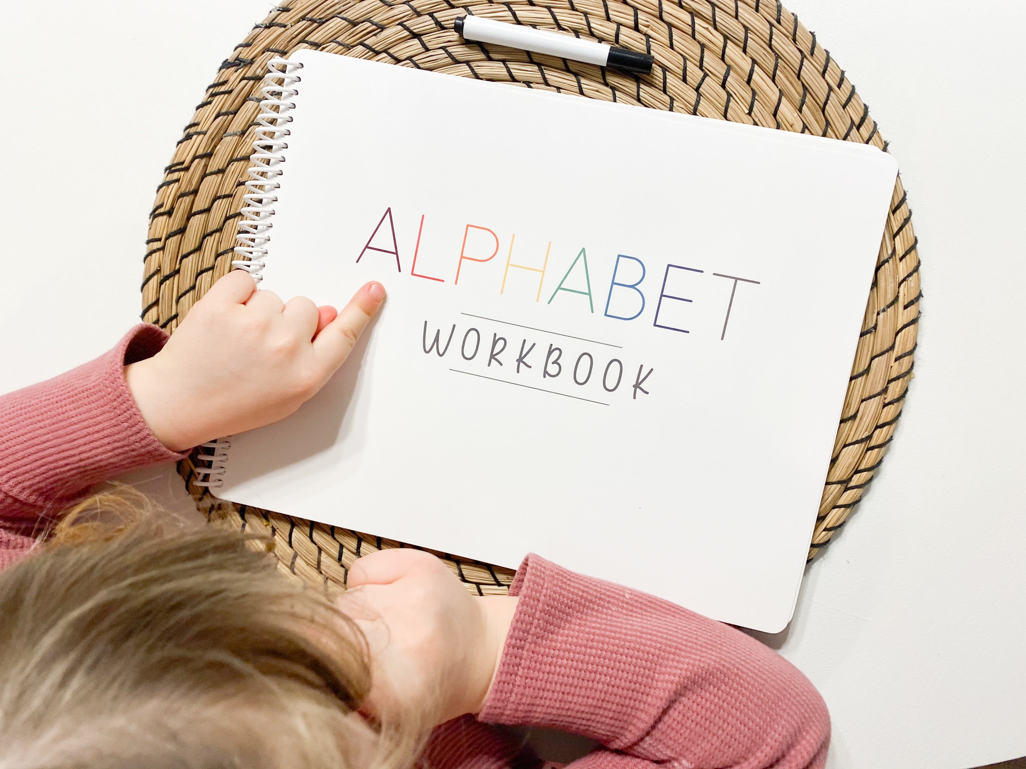 Trace & Erase Alphabet Workbook | dry erase, learn to write letters, tracing letters, quiet book, busy book, practice abcs