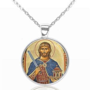 St. Olaf of Norway Catholic Medal Necklace