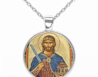 St. Olaf of Norway Catholic Medal Necklace