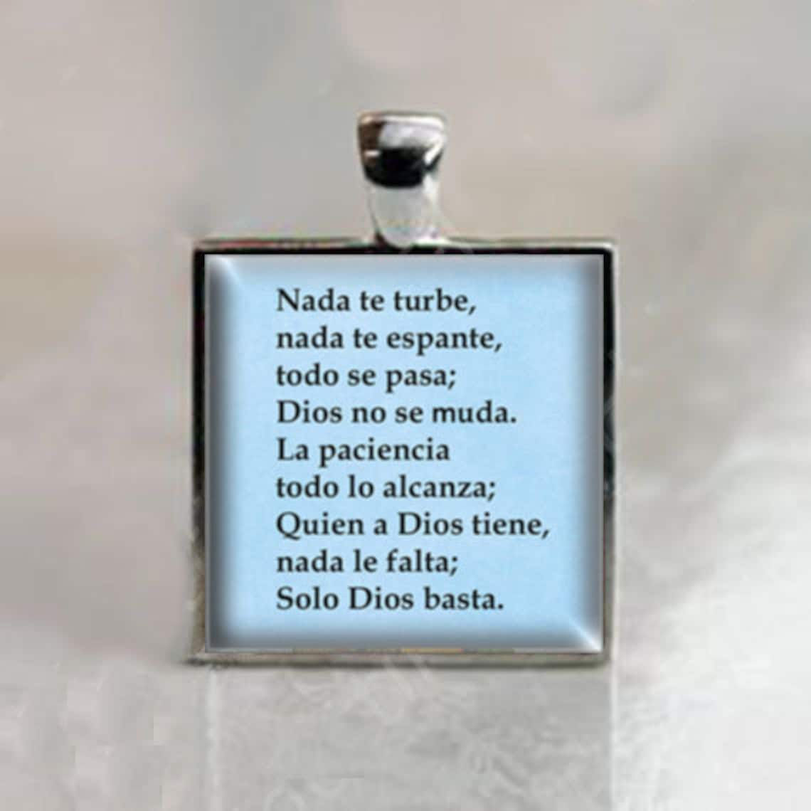 Saint Teresa of Avila Quote in Spanish Nada the Turbe Nada Etsy