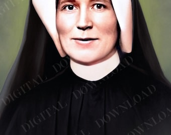 Maria Faustyna Faustina Kowalska vom Allerheiligsten Gemälde DIGITAL DOWNLOAD