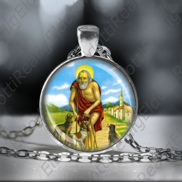 St. Lazarus Catholic Christian Necklace Medal Lazarus of Bethany Pendant Saint Lazare Patron Saint Religious Jewelry