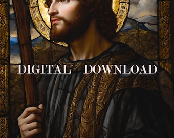 Sint Thomas de Apostel schilderij digitale DOWNLOAD