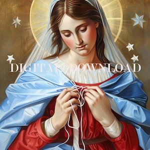 Mary Undoer of Knots Print religieuze kunst DIGITALE DOWNLOAD